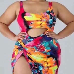 Tie dye bathing suit